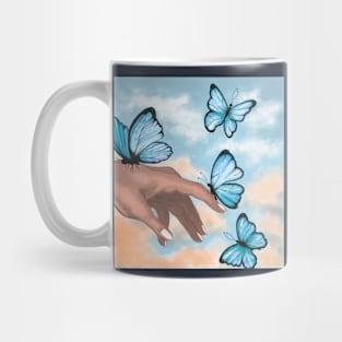 Butterflies and sky Mug